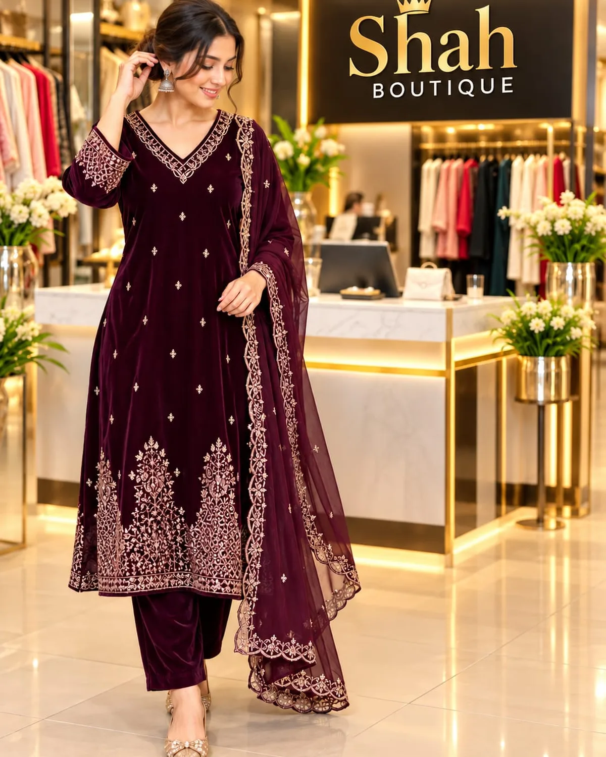 Burgundy Festive Dress