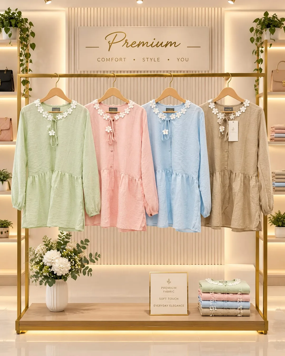 Pastel Peplum Top