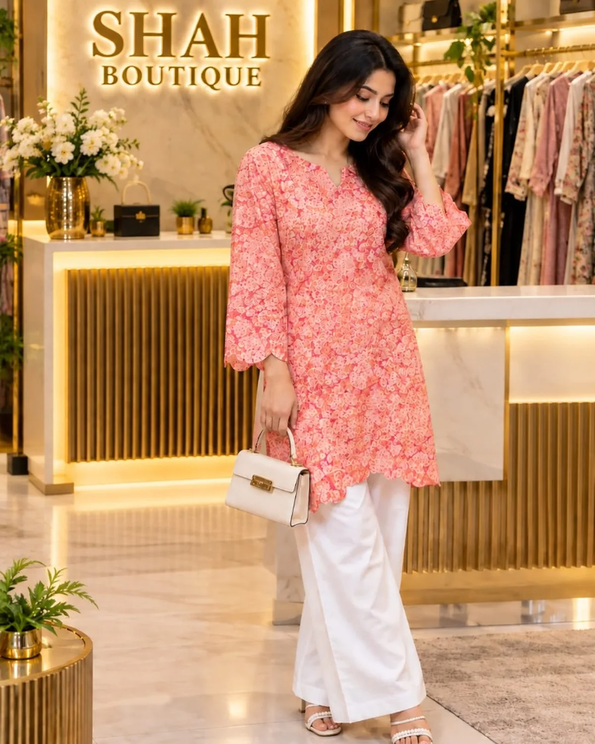 Rose Bloom Kurta Set